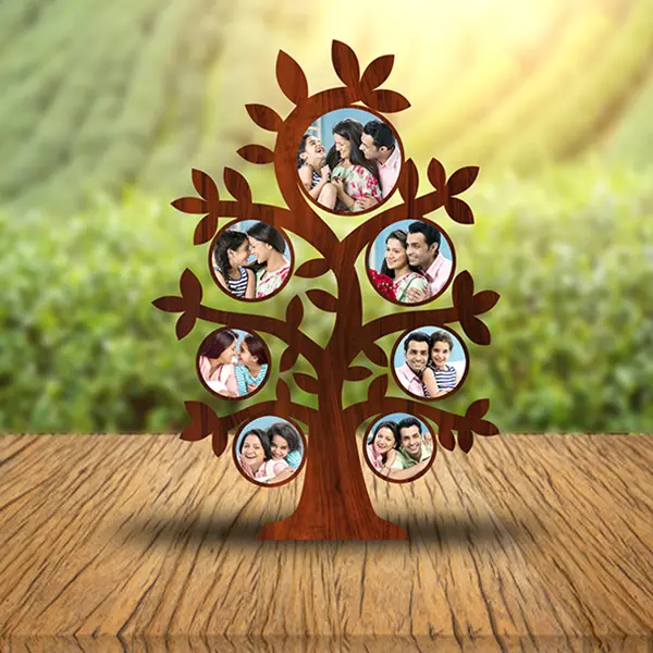 Family Tree 7 Picture Photo Frame