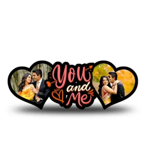 You and Me 2 Heart Photo Frame