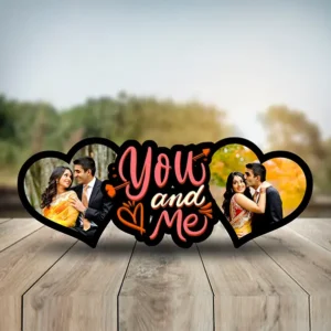 You and Me 2 Heart Photo Frame