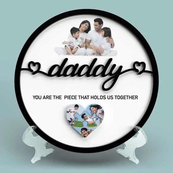 Personalised Picture Frame with Easel Stand for Dad