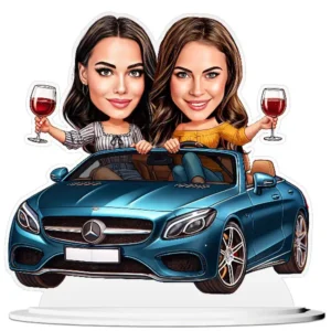 Cheers to Our Friendship Caricature - Girls
