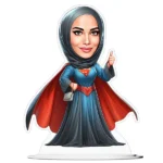 Super Mom Caricature - Arab