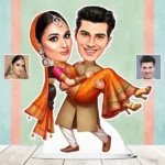 Indian Couple caricature
