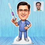 Doctor Caricature with Syringe