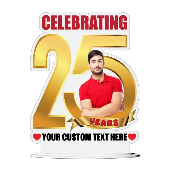Celebratory Age Photo Cutout with Custom Text