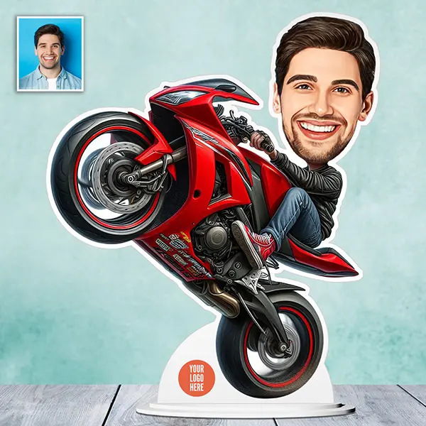 Personalized Bike Rider Caricature