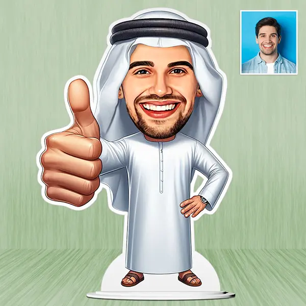 Kandoora Man Caricature Standee