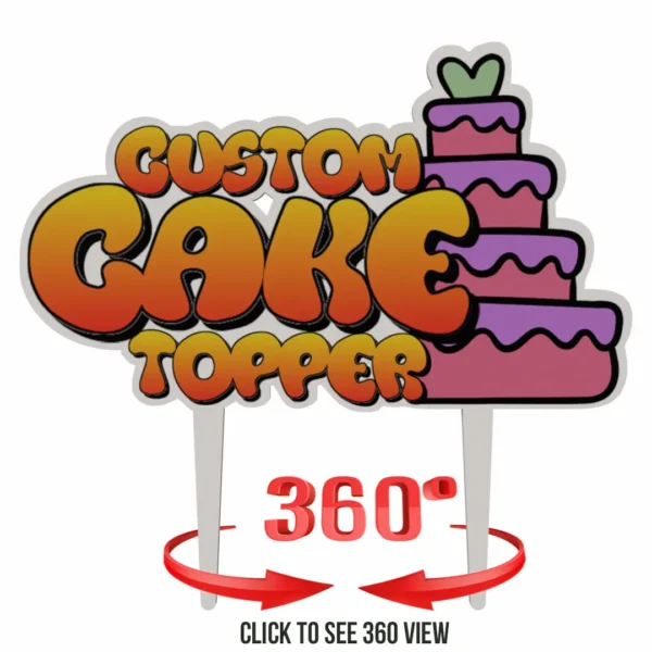 Custom Acrylic Cake Topper – Personalized Cake Decoration