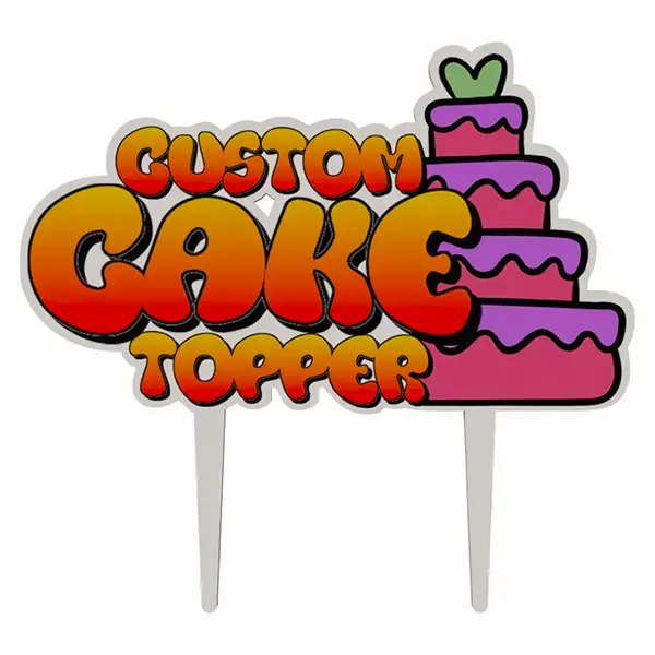 Custom Acrylic Cake Topper – Personalized Cake Decoration