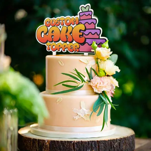 Custom Acrylic Cake Topper – Personalized Cake Decoration