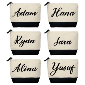 Personalized Cotton Canvas Zipper Pouch β Corporate | Birthday Return Gift