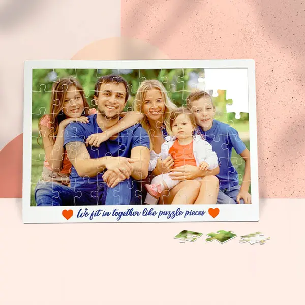 Personalized Photo Puzzle Frame β Custom Jigsaw Gift for Family & Friends