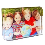 Personalized Crystal Photo Block – Rectangle Rounded Glass Keepsake