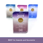 Personalized Crystal Photo Block – Rectangle Rounded Glass Keepsake