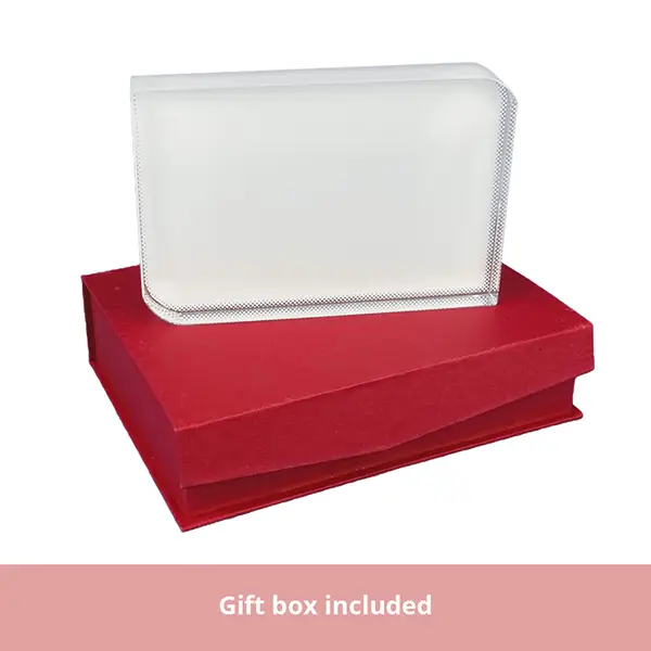 Personalized Crystal Photo Block – Rectangle Rounded Glass Keepsake
